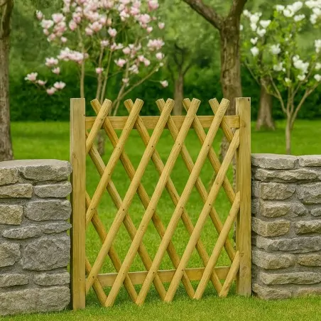 Ξύλινη Πόρτα Φράχτη Ανοιγόμενου 100x100εκ.