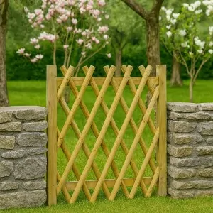 Wooden Expandable Fence Gate 100x100cm
