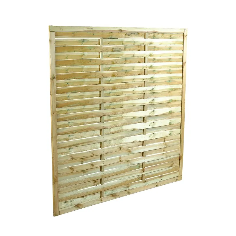 Wooden Wavy Fence Panel 180 x 180cm
