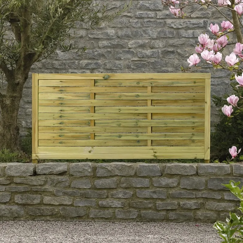 Wooden Wavy Fence Panel 90 x 180cm