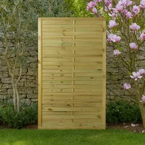 Wooden Wavy Fence Panel 180 x 120cm
