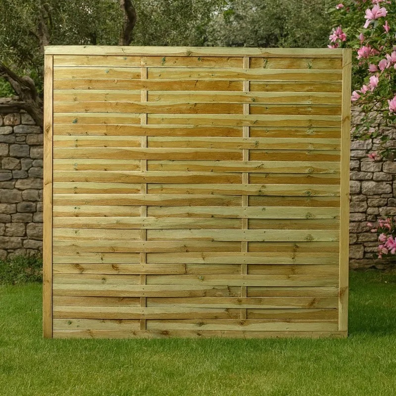 Wooden Wavy Fence Panel 180 x 180cm