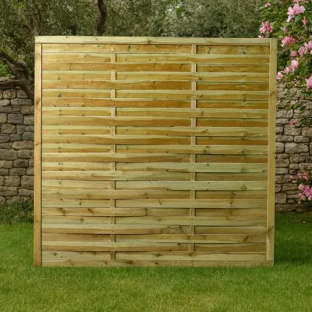 Wooden Wavy Fence Panel 180 x 180cm