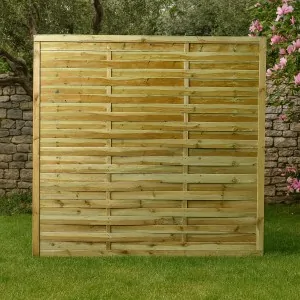 Wooden Wavy Fence Panel 180 x 180cm
