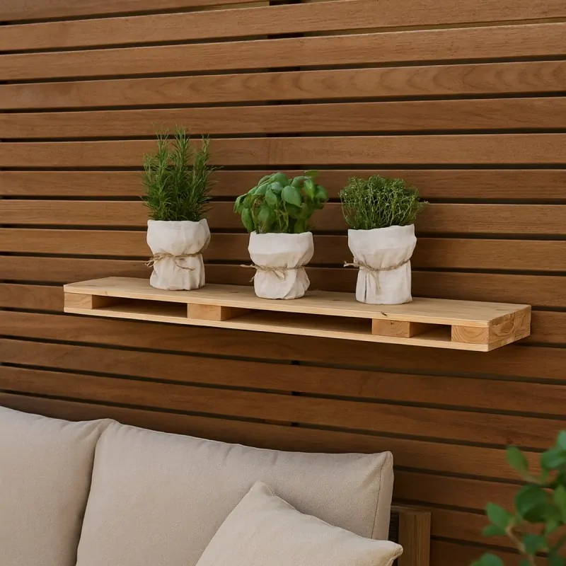Wooden Pallet Shelf 80cm