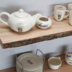 Wooden Bark Shelf 60cm