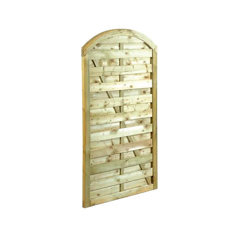 Wooden Garden Gate Closed Arch Panel 180x100cm