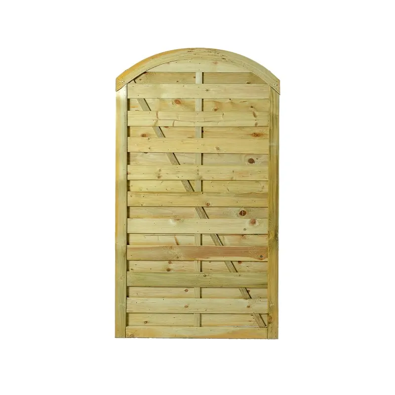 Wooden Garden Gate Closed Arch Panel 180x100cm