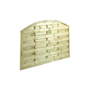 Wooden Garden Fence Panel Closed Arch 120x180cm