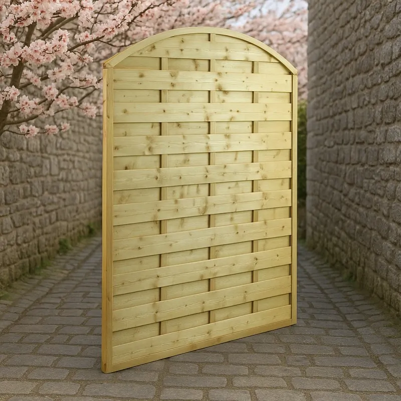 Wooden Garden Fence Panel Closed Arch 180x180cm