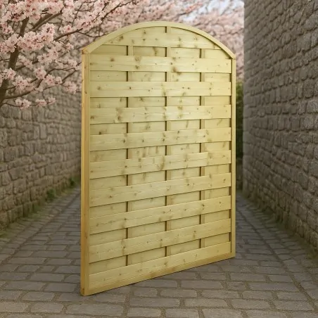 Wooden Garden Fence Panel Closed Arch 180x180cm