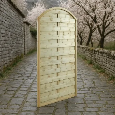 Wooden Garden Fence Panel Closed Arch 180x90cm