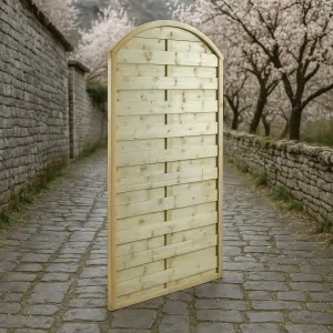 Wooden Garden Fence Panel Closed Arch 180x90cm