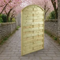Wooden Garden Fence Panel Closed Arch 180x120cm