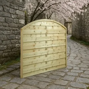 Wooden Garden Fence Panel Closed Arch 120x180cm