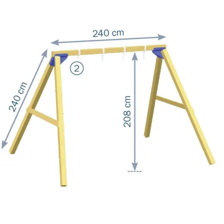 Freeswing Wooden Swing 240cm
