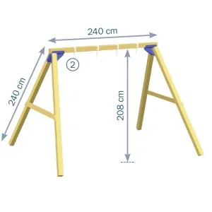 Ξύλινη Παιδική Κούνια Freeswing 240εκ.