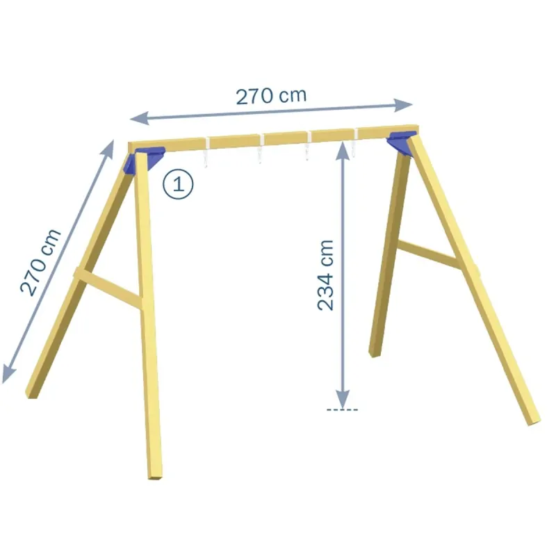 Freeswing Wooden Swing 270cm