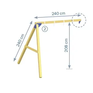 Wooden Swing Extension 240cm