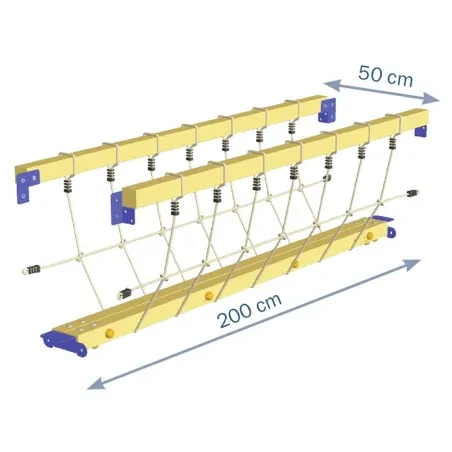 Wooden Rope Bridge for Connecting Play Towers - 200cm