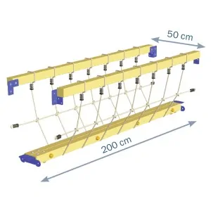 Wooden Rope Bridge for Connecting Play Towers - 200cm