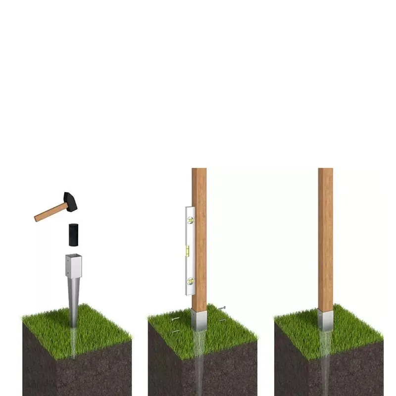 Wooden Post Ground Spike No5 – for post 4.5 x 4.5 cm