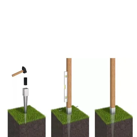 Wooden Post Ground Spike No5 – for post 4.5 x 4.5 cm