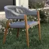 Premium Teak Chair with Grey Rope