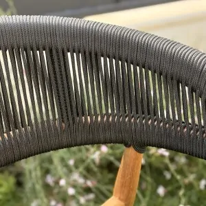 Premium Teak Chair with Black Rope