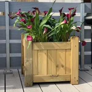Granada Square Wooden Planter 45x50x50cm