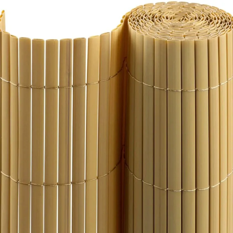 Double-Sided PVC Reed Fence Natural 200 x 300 cm
