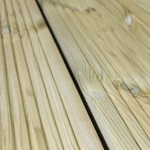 Grooved Pressure-Treated Deck Board 2.1 × 12 × 300 cm