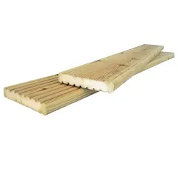 Grooved Pressure-Treated Deck Board 2.1 × 12 × 510 cm