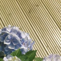 Grooved Pressure-Treated Deck Board 2.1 × 12 × 360 cm