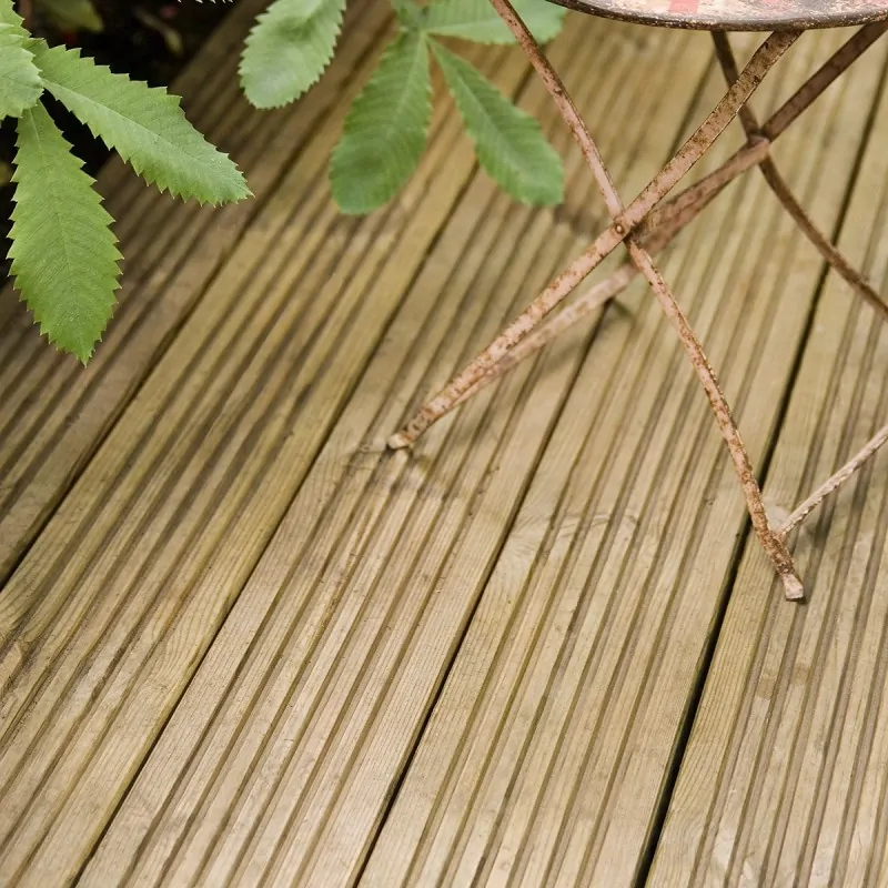 Grooved Pressure-Treated Deck Board 2.1 × 12 × 420 cm