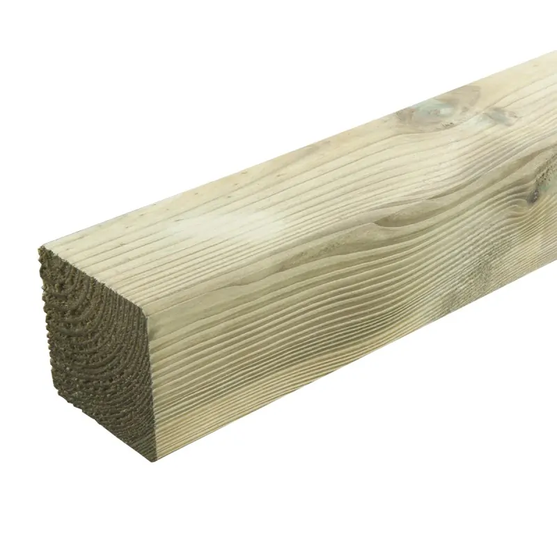 Planed Impregnated Wooden Post 7×7×510 cm