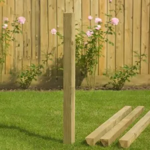 Planed Impregnated Wooden Post 7×7×100 cm