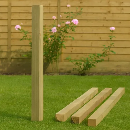 Planed Impregnated Wooden Post 7×7×135 cm