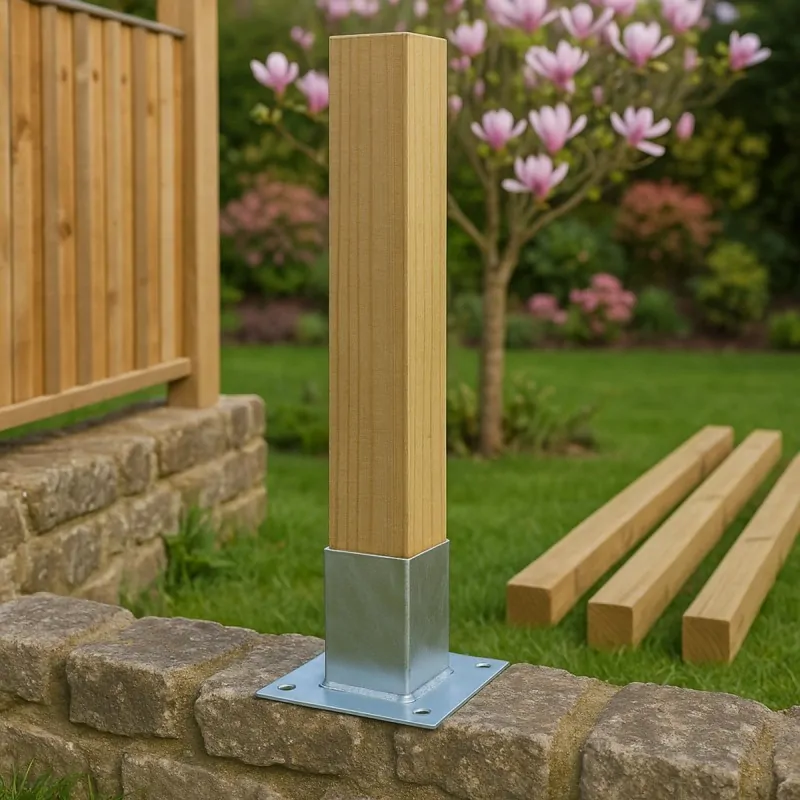 Planed Impregnated Wooden Post 7×7×150 cm