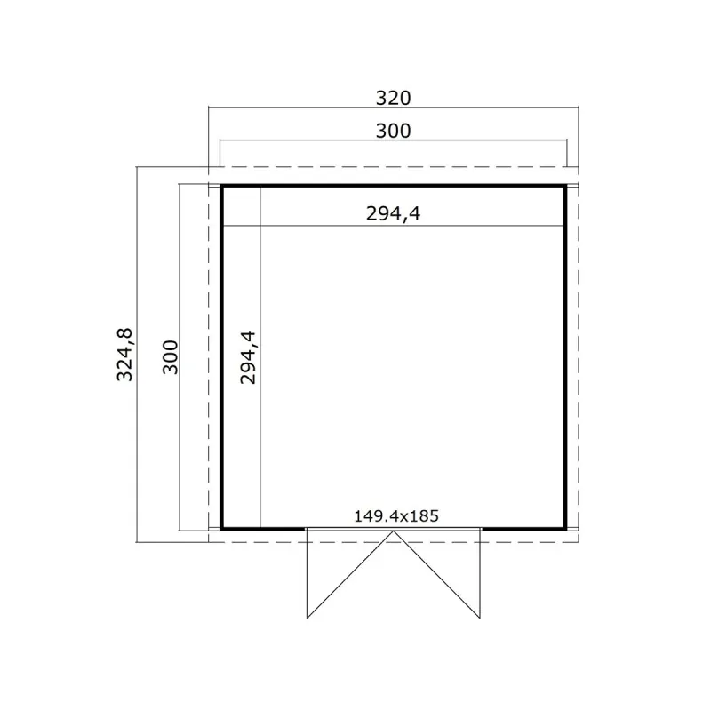 Wooden House Iokasti 300 x 300cm