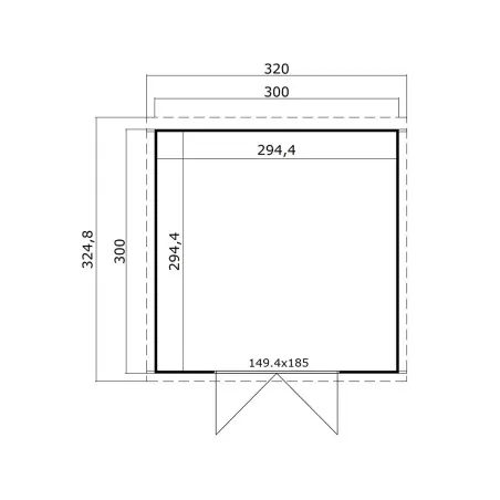 Wooden House Iokasti 300 x 300cm