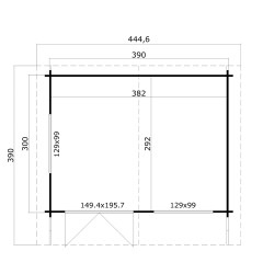 Wooden House Nefeli 410 x 320 cm