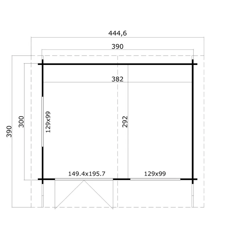 Wooden House Nefeli 410 x 320 cm