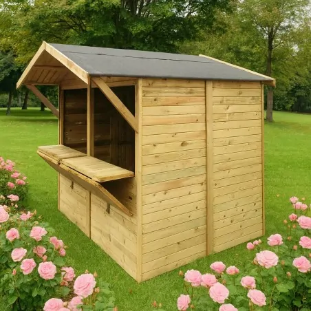 Wooden Market Kiosk – Sales Booth 240 × 180 cm