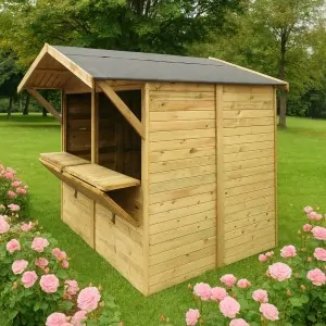 Wooden Market Kiosk – Sales Booth 240 × 180 cm