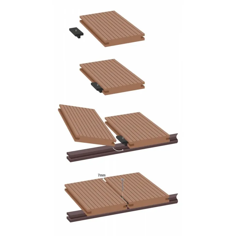 WPC Intermediate Plastic Clip – Hidden Decking Installation Clip