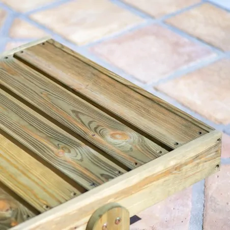 Wooden Impregnated Sun Lounger – 30(H) x 200 x 69 cm