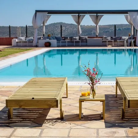 Wooden Impregnated Sun Lounger – 30(H) x 200 x 69 cm