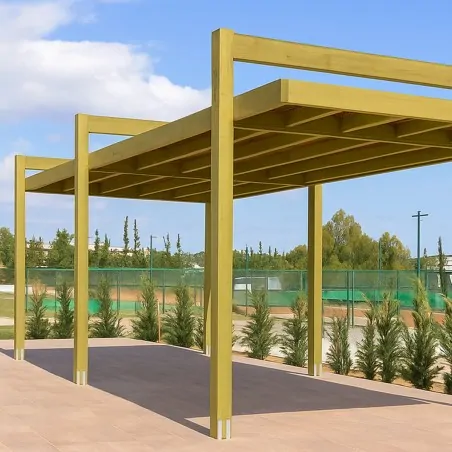 Mediterranean Wooden Pergola 350×700 cm