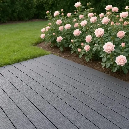 3D WPC decking board 2,5 x 15 x 360cm - dark grey